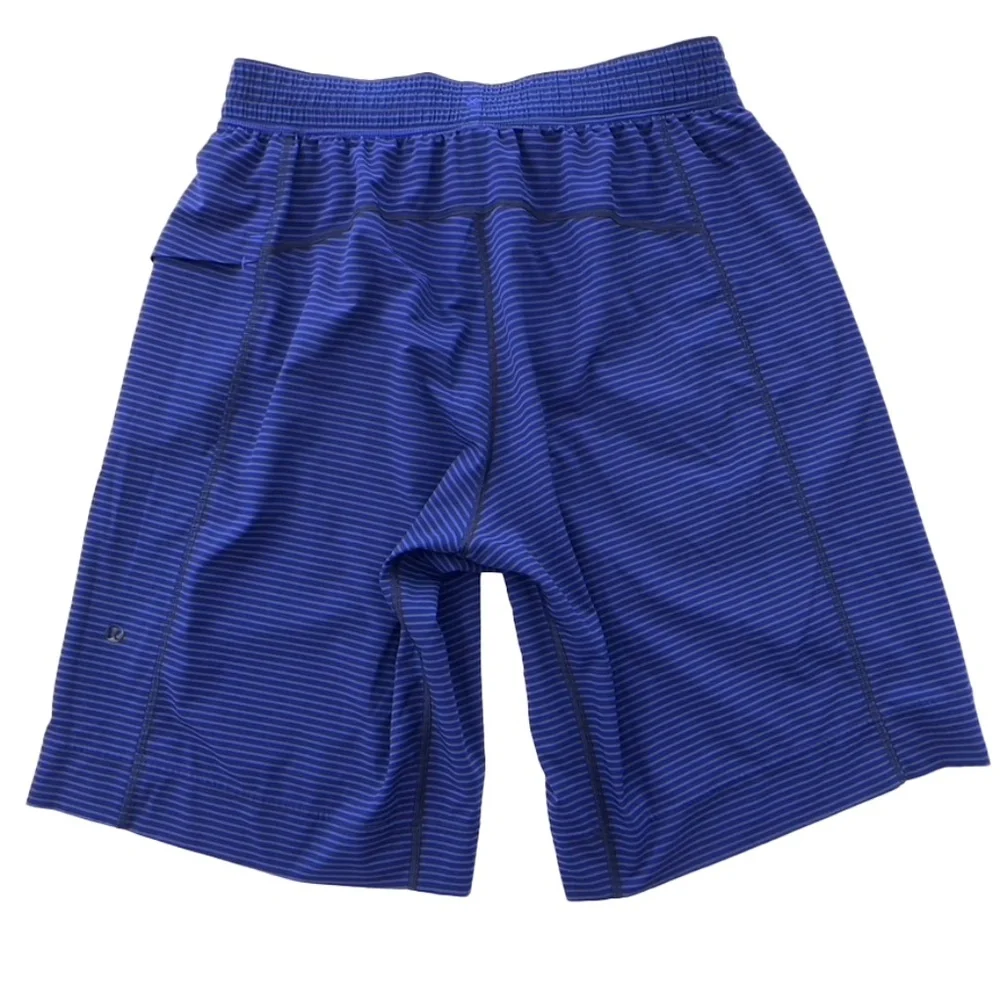 Lululemon Men’s Short 11” Athletic Shorts Size 30 - 32"  Striped Stretch Purple - Picture 2 of 15